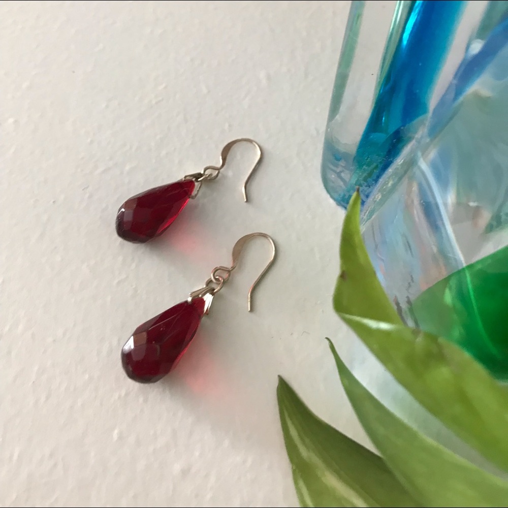 Czech glass bead earrings